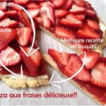 Pizza dessert aux fraises