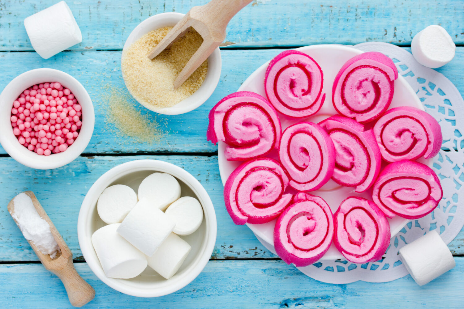 rouleaux jello et guimauves
