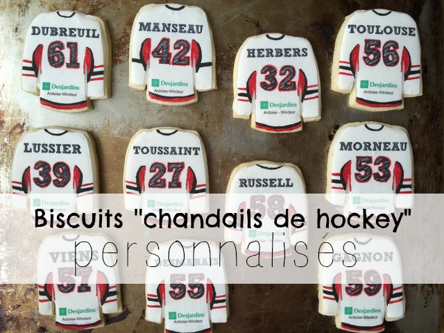 biscuits "chandail de hockey" personnalisés wooloo