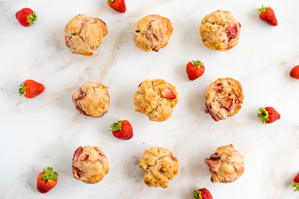 Muffins aux fraises fraîches-wooloo