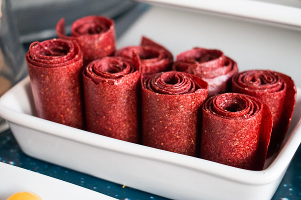 Rouleaux aux fraises sans sucre