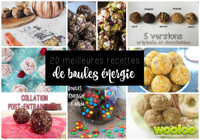 20 meilleures recettes de boules d'énergie
