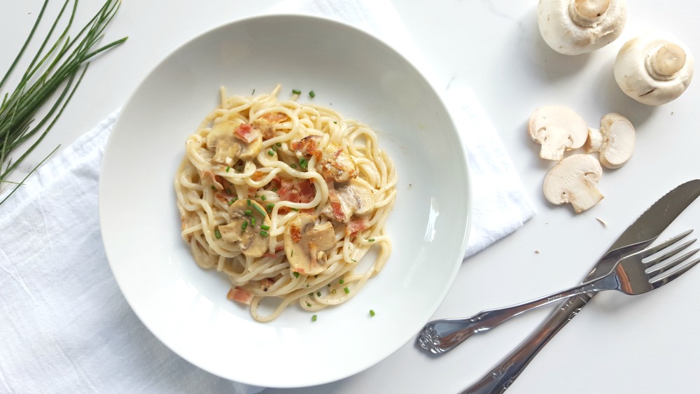 Sauce crémeuse aux champignons et bacon wooloo