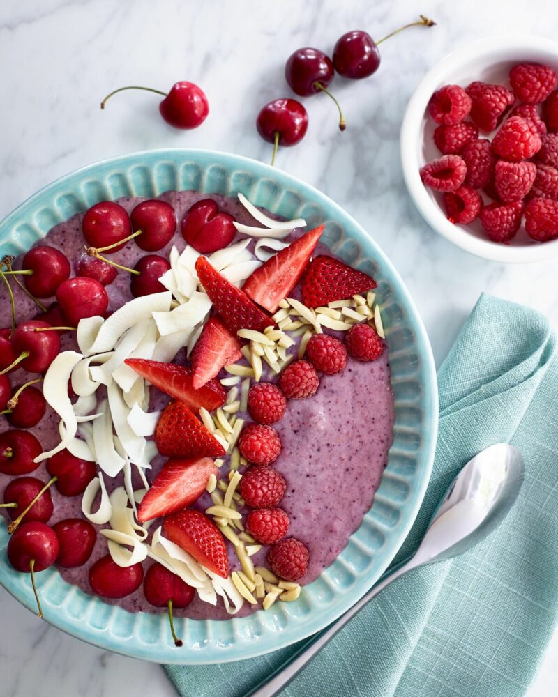 BOL DE SMOOTHIE FRAMBOISE-RIZ / wooloo