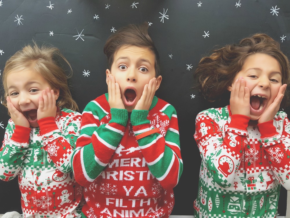 Photos de Noël originales avec des craies / wooloo