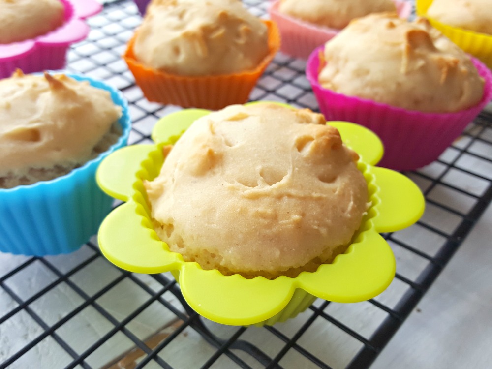 zoom sur un muffin à la compote de pommes wooloo