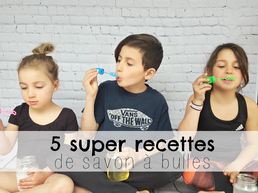 5 super recettes de savon à bulles wooloo