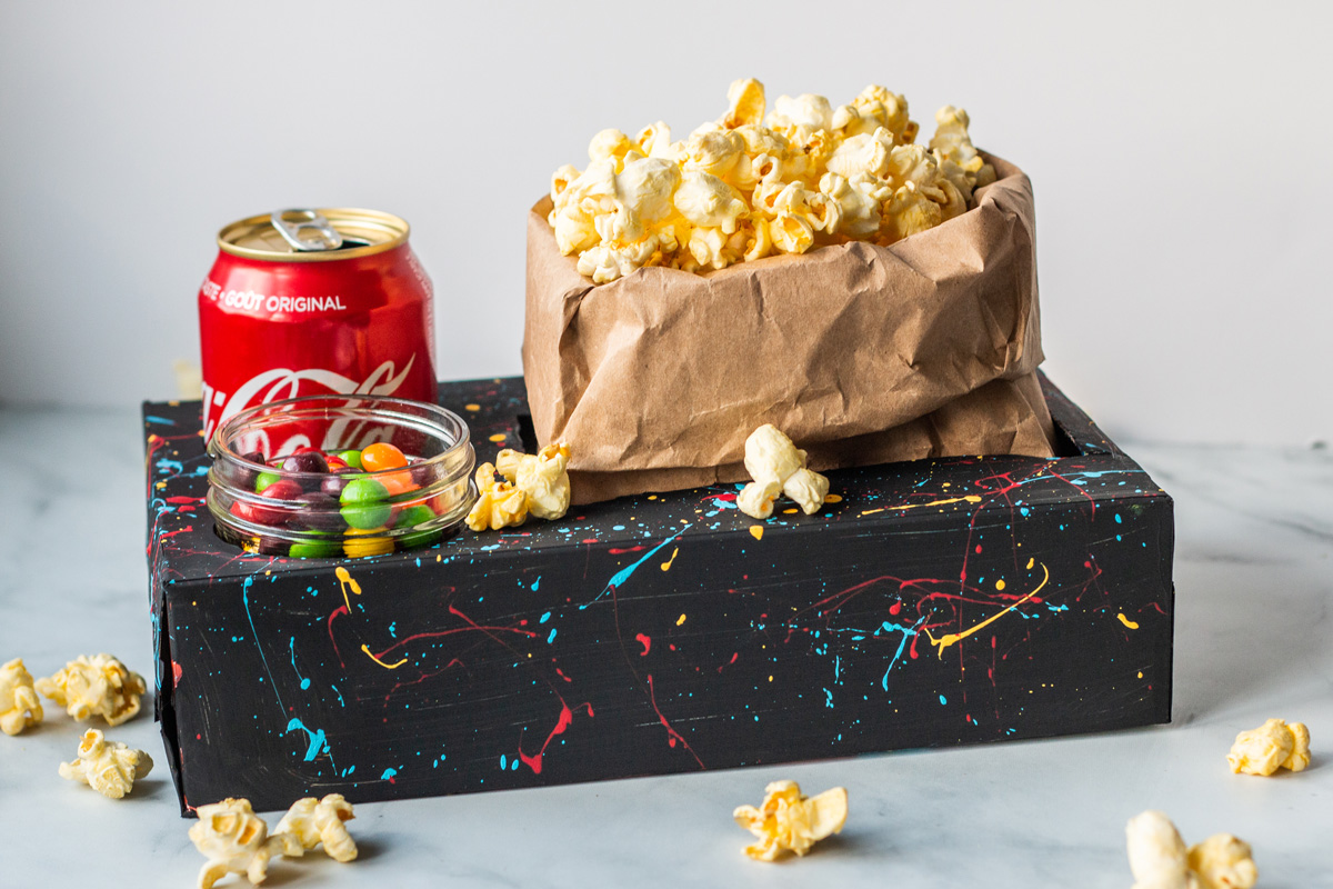 Soirée cinéma maison - Boite collation DIY