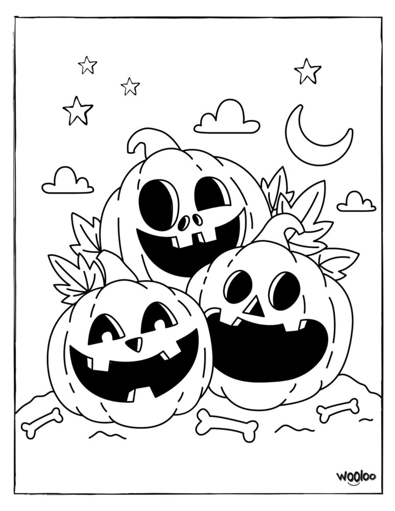 Dessin de citrouille à colorier-halloween-wooloo