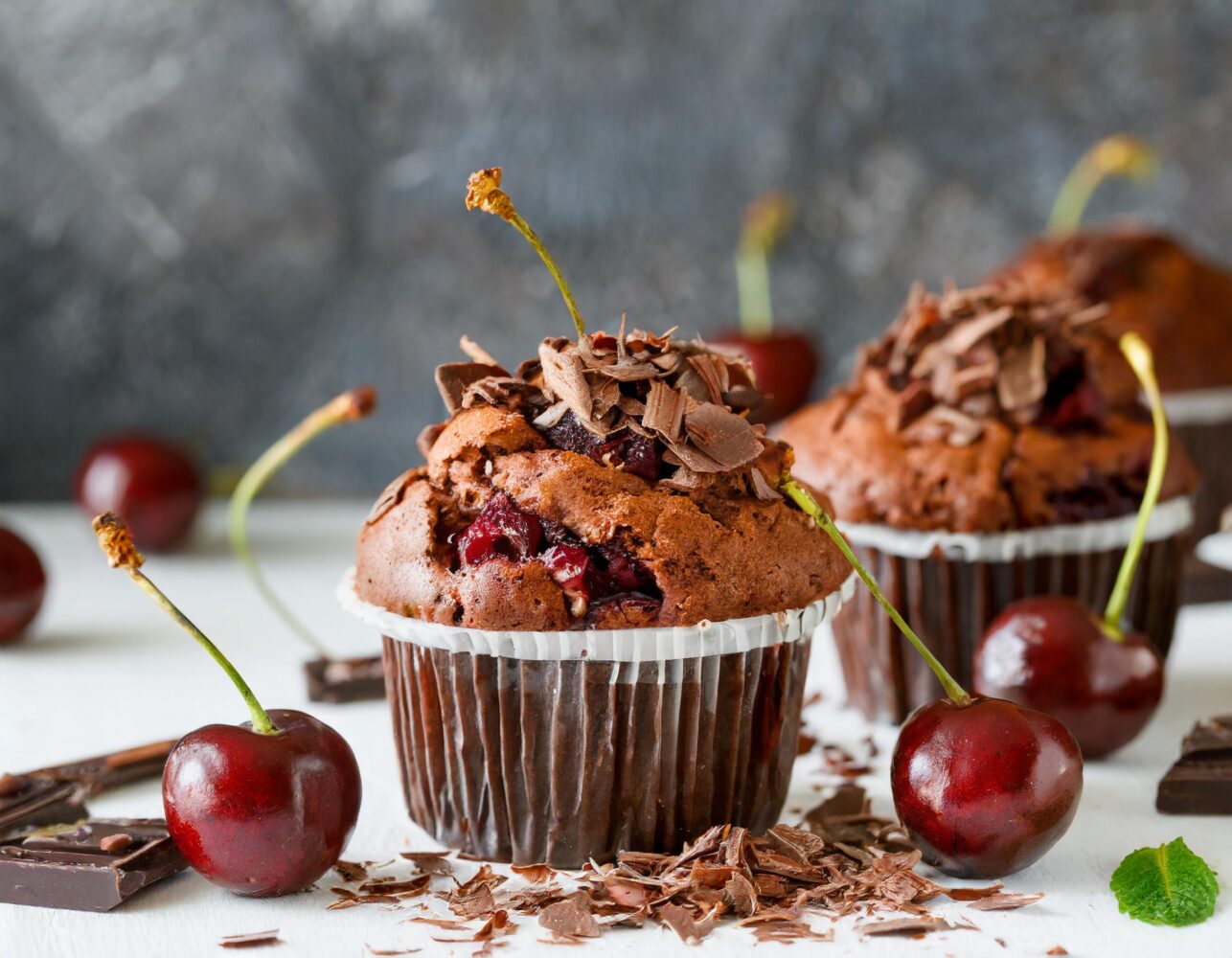 muffins chocolat et cerises façon forêt noire-wooloo